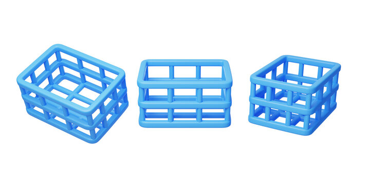 Free e-commerce shopping basket supermarket purchase add-on 3D