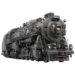 Naklejka premium Majestic Steam Locomotive: A Powerful Machine of the Rails