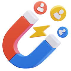 User Attraction 3D illustration
