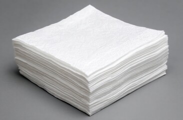 Stack of white cleaning cloths