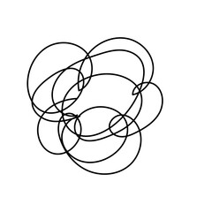 手書き モヤモヤ・グルグル・悩む・不安など アイコン