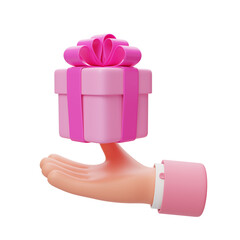 Wedding event with birthday greeting gift box 3D