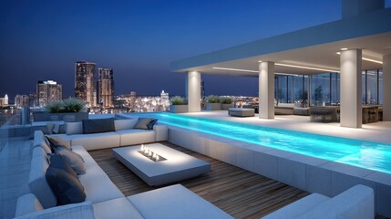 Fototapeta premium luxury swimming pool