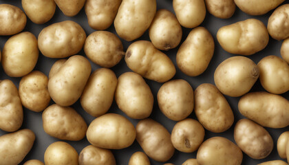 Washed Potatoes on Neutral Grey Surface - HD - Smoother Version
