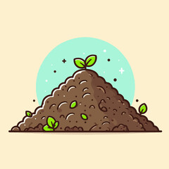 illustration of a pile of soil