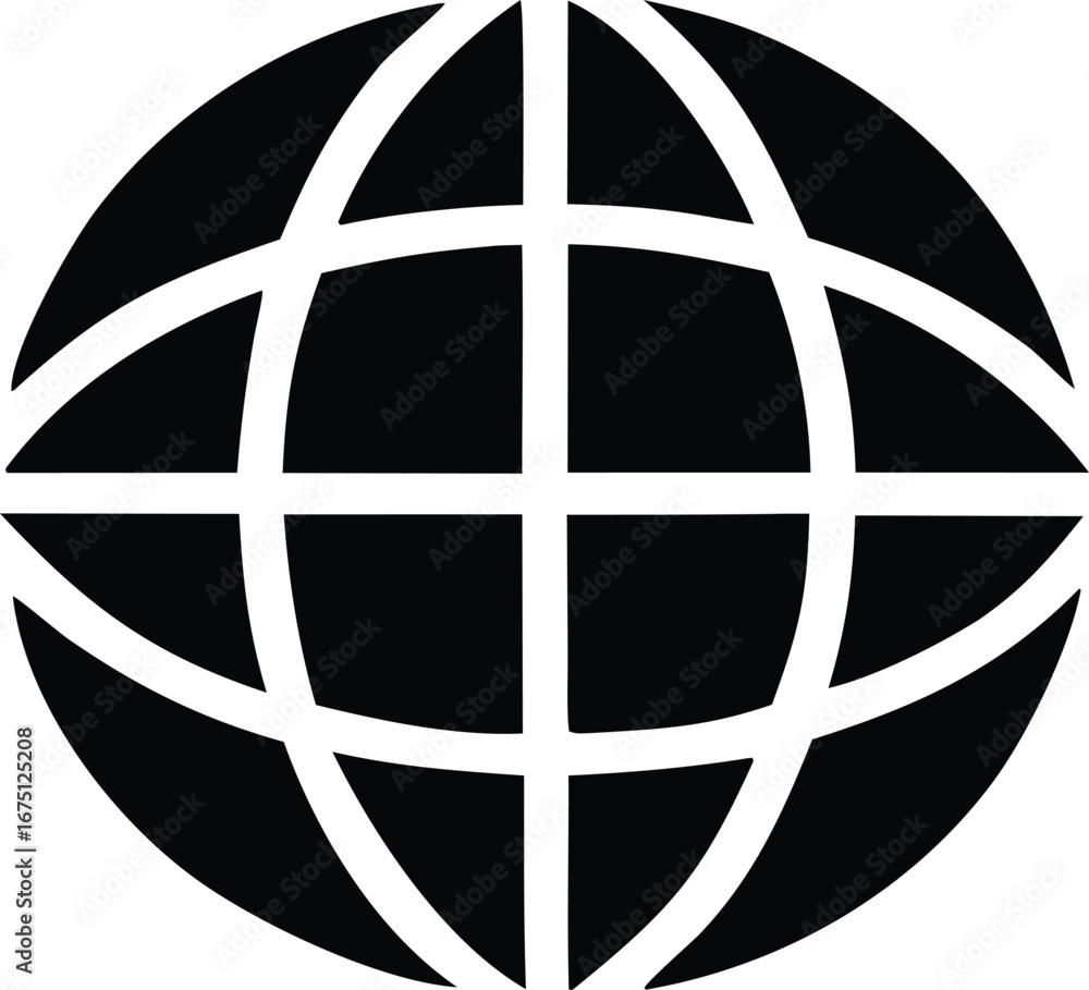 Poster global network symbol a stylized depiction of earth's interconnectedness ideal for technology and co