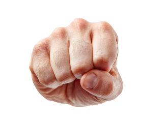 Closeup of a man's fist against black background, Isolated On White Background, Png Transparent