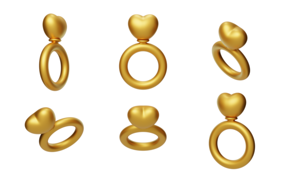 Valentine's Day Romantic Sweet Eternal Ring 3D