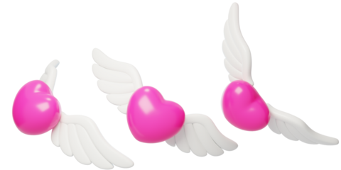 Valentine's Day Love Romance Sweet Love Wings 3D