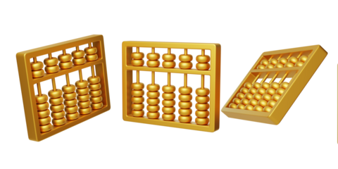 Abacus calculation Accounting financial statistics calculation disk 3D