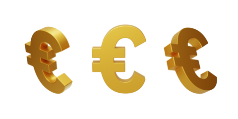Financial euro symbol internationalized currency 3D
