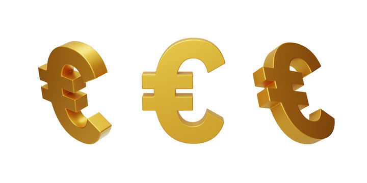 Financial euro symbol internationalized currency 3D