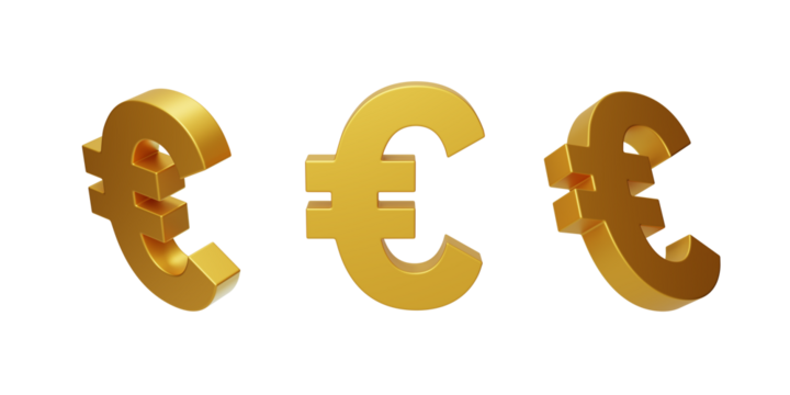 Financial euro symbol internationalized currency 3D - Powered by Adobe