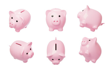 Financial bank Deposit Piggy Bank Wealth Management Pig 3D