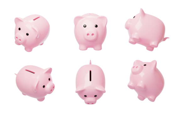 Financial bank Deposit Piggy Bank Wealth Management Pig 3D