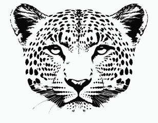 Leopard Silhouette digital Art, Intricate Powerful and Ready for Print or Web, Sharp Details. Strong Identity. Timeless Design, Symbolize Strength, Courage, Logo, and Leadership