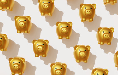 Obraz premium Financial bank Deposit Piggy Bank Wealth Management Pig 3D