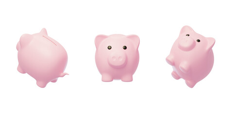 Financial bank Deposit Piggy Bank Wealth Management Pig 3D