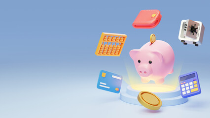 Financial management Saving Income Financial management 3D