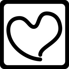 heart icon doodle line