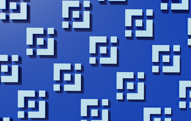 Virtual finance blockchain currency Risk Coin 3D