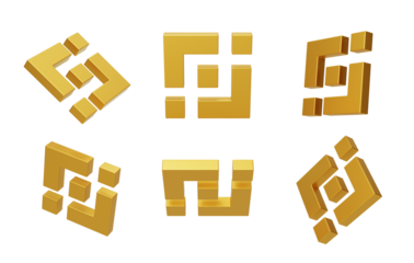 Virtual finance blockchain currency Risk Coin 3D