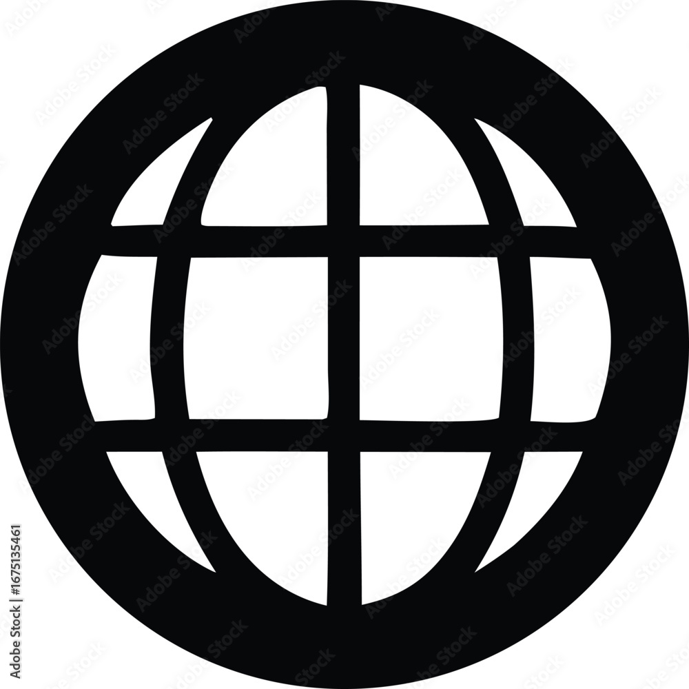 Poster global network connectivity symbol icon black and white internet world connection technology digital