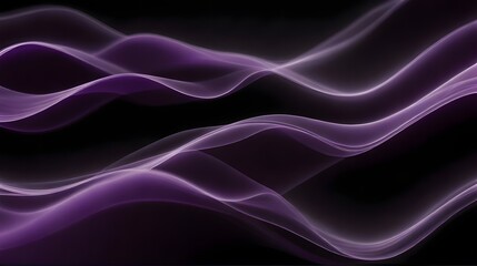 Captivating abstract waves of ethereal purple light gracefully flow creating a mesmerizing, dynamic, and modern visual experience perfect for sophisticated backgrounds and digital art.