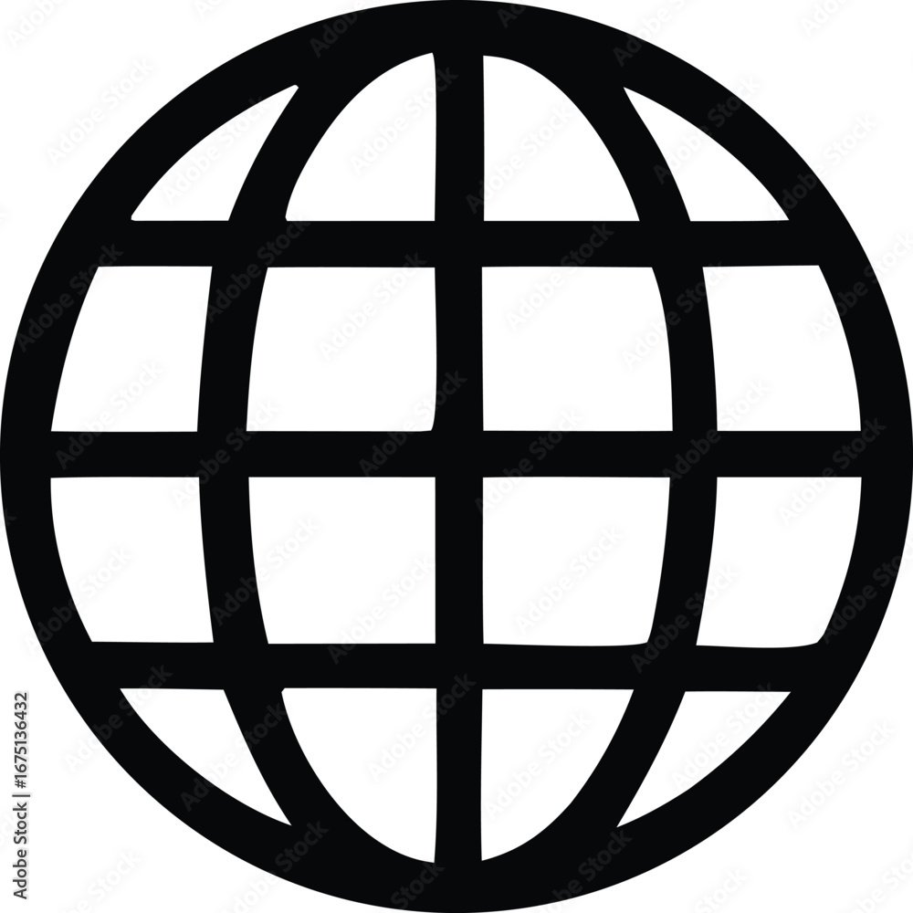Poster global network symbol a stylized globe icon representing internet connectivity worldwide digital com