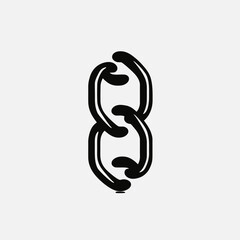 Obraz premium Strong bond and security linked together forming a sturdy chain silhouette