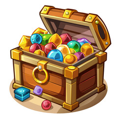 treasure chest isolated on white