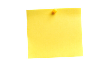 Yellow Sticky Note Isolated on Transparent Background