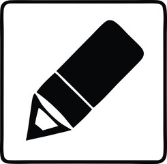 Sharp pencil icon ready for creative work and artistic expression a symbol of writing drawing and design projects
