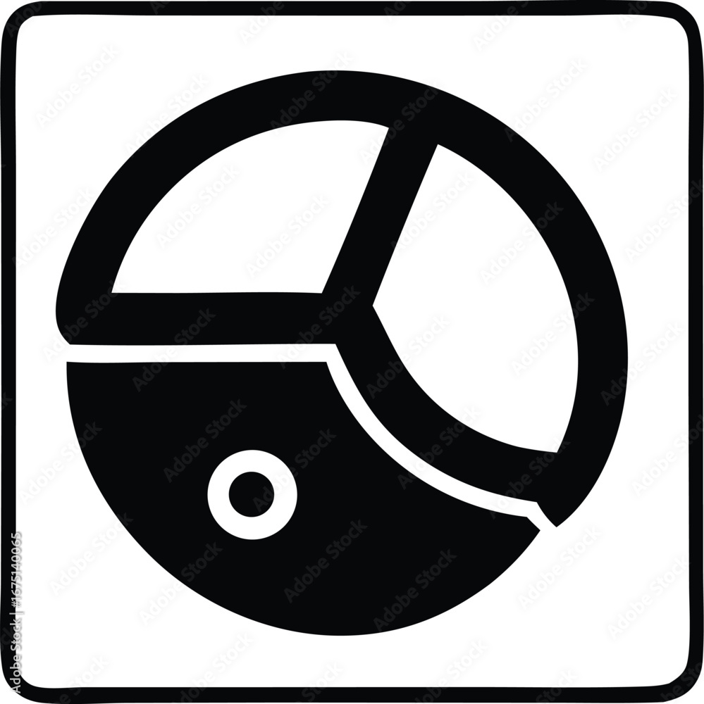 Aufkleber abstract symbol of interconnectedness and balance featuring a circular design with segmented divisio