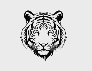 Tiger Silhouette digital Art, Intricate Powerful and Ready for Print or Web, Sharp Details. Strong Identity. Timeless Design, Symbolize Strength, Courage, Logo, and Leadershi 