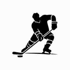 Ice Hockey Player Silhouette – Canadian National Sport Symbol