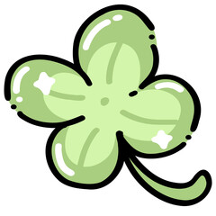 Cute Four Leaf Clover Illustration