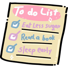 Cute To Do List Illustration