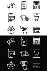 E-commerce icons set