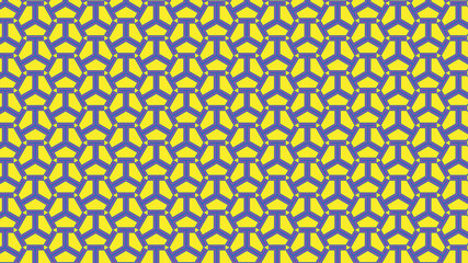 Vector geometric seamless hexagonal pattern with abstract golden stripes for a retro vintage wallpaper design