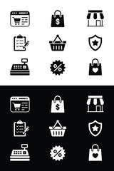 Shopping and commerce icons