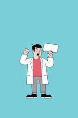 Surprised Doctor with Speech Bubble