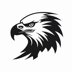 Fototapeta premium Majestic eagle head strong graphic illustration design vector art silhouette