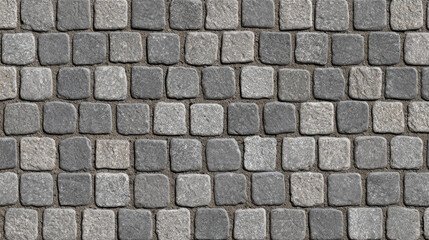 Obraz premium Fine-grained seamless gray cobblestone texture with subtle color shifts, ideal for detailed urban and construction visualizations