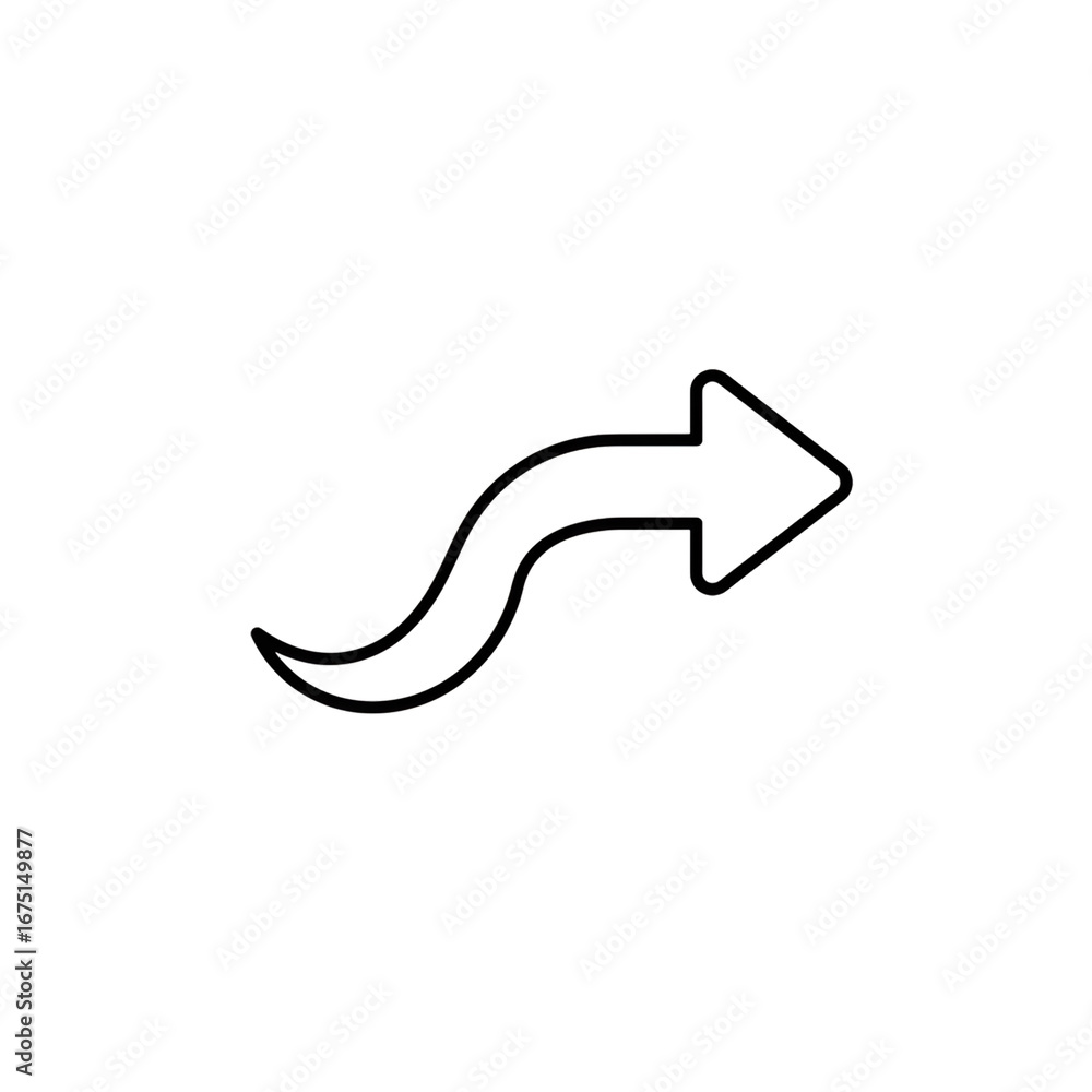 Poster simple black arrow pointing right direction on transparent background