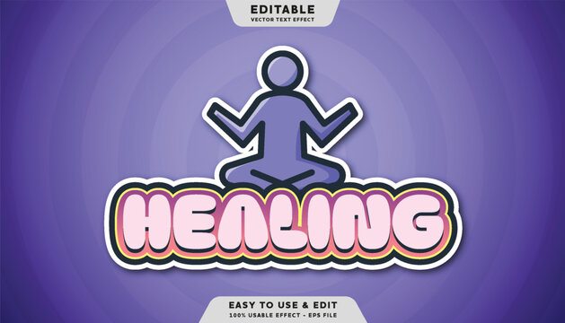 healing editable text effect template