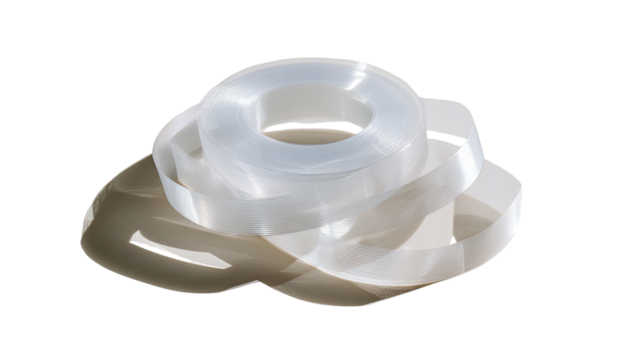 Rolled transparent adhesive tape