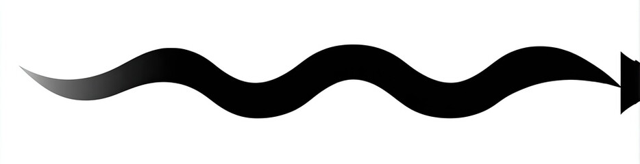 Black wavy arrow