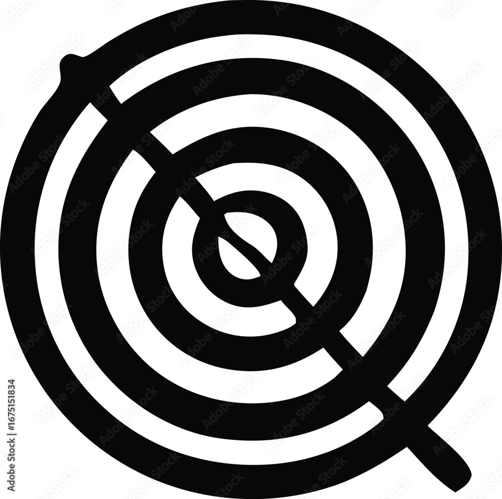 Aufkleber abstract circular target graphic design symbol for focus precision accuracy success aiming objective