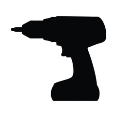 Silhouette of a Cordless Drill
